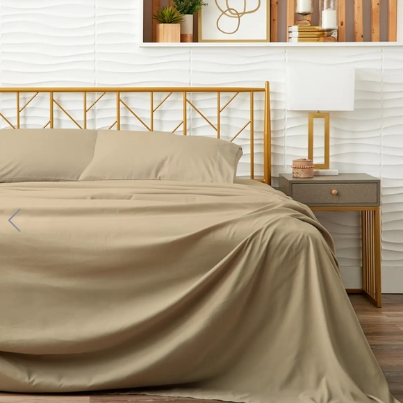 NWT Cosy House Bamboo Viscose Twin XL  Bed Sheets, Tan - Picture 1 of 6